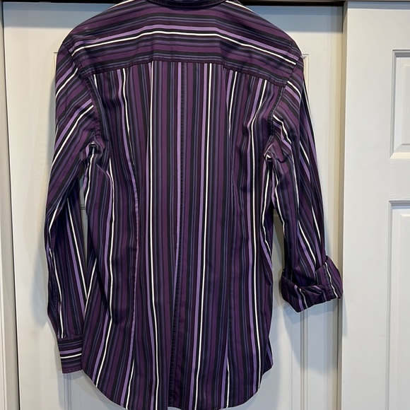 Dolce & Gabbana vintage men’s button up shirt in purples/blue/blues and white - Picture 5 of 16